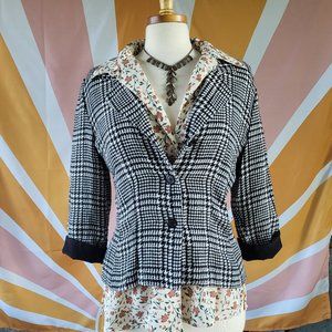 Houndstooth Tweed Blazer